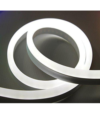 ENER-J 12V LED Neon Strip Kit, 3 Meters Silicon Neon Strip 6x12mm-120 LEDs/Mtr, 4 pcs Wall clips+5A Adapter, 6500K - Code T448