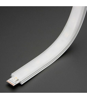 ENER-J Bendable Aluminum Profile with Frosty Cover & clips in a kit, 1 meter (Dimensions: 18mm x 5.7mm x 1 meter) - Code T463