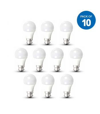 ENER-J LED Bulb- 10W GLS A60 LED Thermoplastic Lamp B22 3000K (PACK OF 10) - Code T503-10