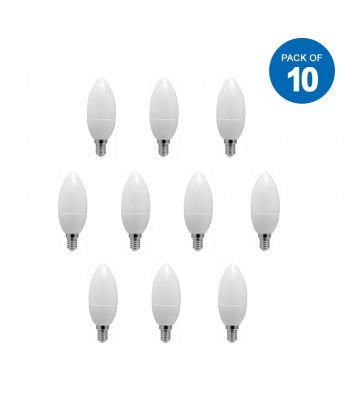 ENER-J LED Bulb- 4W LED Candle Lamp E14 3000K (PACK OF 10) - Code T512-10