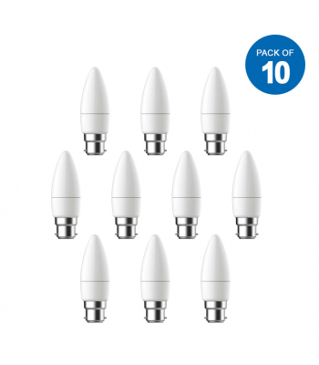 ENER-J LED Bulb- 4W LED Candle Lamp B22 3000K (PACK OF 10) - Code T527-10