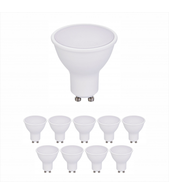 ENER-J LED Lamp- 7W GU10 Plastic Body SMD LED, 560Lm 3000K (PACK OF 10) - Code T550-10