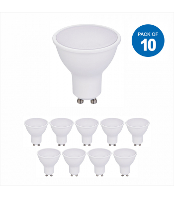 ENER-J LED Lamp- 7W GU10 Plastic Body SMD LED, 560Lm 6000K (PACK OF 10) - Code T552-10