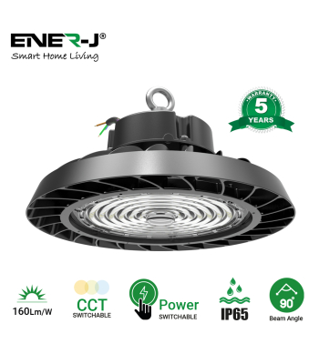 ENER-J 150W CCT & Power switchable UFO Highbay With Accessories for Reflector - Code T610