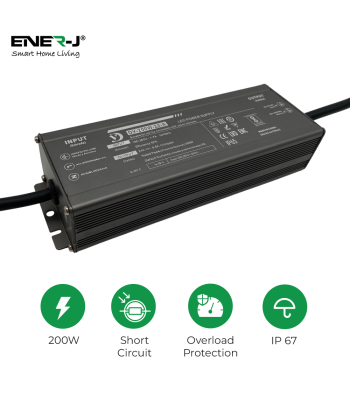 ENER-J 200W 24V-8.3A Waterproof IP67 Power Supply - Code T695