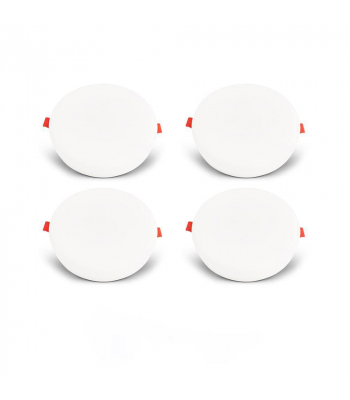 ENER-J 24W Frameless Recessed-Surface Super LED Panel, 200mm, Round, 4000K PACK OF 4 - Code T824-4
