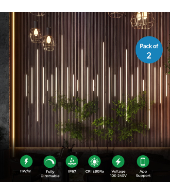 ENER-J ENER-J Smart LED Strip Kit for Soundproof Acoustic Panels, Dimmable & App/Voice Controlled(2pcs) - Code T840