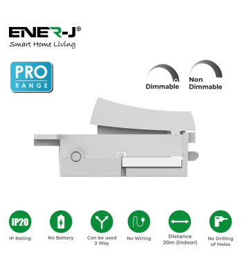 ENER-J CLICK SCOLMORE MiniGrid type grid Switch, Pro Series, White - Code WS1011
