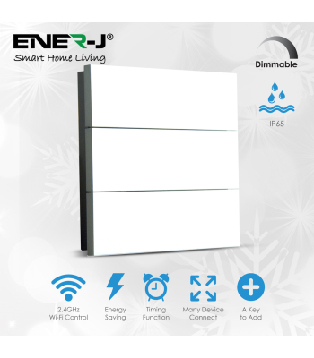 ENER-J 6 Gang Wireless Kinetic Switch + 6 circuit RF+WiFi Receiver Module - Code WS1030+WS1031