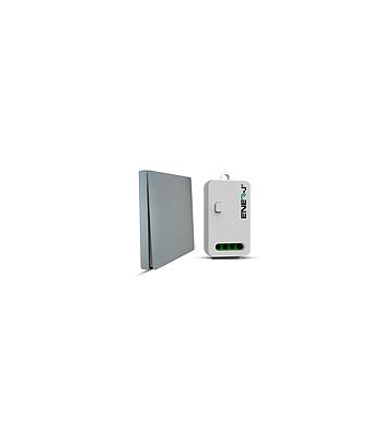 ENER-J 1 Gang Wireless Kinetic Switch, Silver + 500W RF Receiver - Code WS1050XS+WS1055X