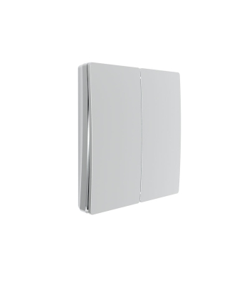 ENER-J 2 Gang Wireless Kinetic Switch, Silver - Code WS1051XS