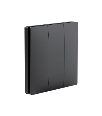 ENER-J 3 Gang Wireless Kinetic Switch, Black - Code WS1052XB
