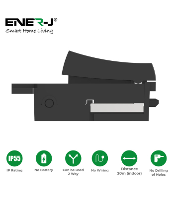 ENER-J 1 Gang Grid Switch - Click MiniGrid Style Black - Code WS1073B