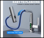 ENER-J Modern Single Hole Basin Faucet with Waterfall, Pull Out Sprayer and LED Temperature Display, Chrome Silver - Code BW2001
