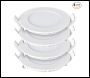ENER-J Pack of 4 12W Recessed Round LED Downlight Mini Panel 175mm Diameter, 160mm Hole Size, CE Driver, 4000K, 20000 Hours Long Life - Code E308-4