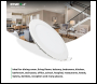 ENER-J Pack of 4 12W Recessed Round LED Downlight Mini Panel 175mm Diameter, 160mm Hole Size, CE Driver, 4000K, 20000 Hours Long Life - Code E308-4