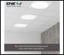 ENER-J Moon Light LED Backlit Panel Light, 60x60cms, 3400 lumens, 3 Years warranty, 6000K (Pack of 2) - Code E813-2