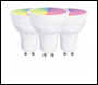 ENER-J Smart WiFi GU10 LED Lamp 5W, RGB+W+WW, Dimmable (Pack of 3) - Code SHA5286-3