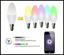 ENER-J Smart WiFi E14 LED Candle Bulb 4.5W, RGB+W+WW, Dimmable - Code SHA5287