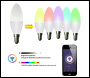 ENER-J Smart WiFi E14 LED Candle Bulb 4.5W, RGB+W+WW, Dimmable (Pack of 3) - Code SHA5287-3