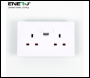 ENER-J Smart WiFi 13A WiFi Twin Wall Sockets with single USB. Push button - Code SHA5302