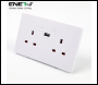 ENER-J Smart WiFi 13A WiFi Twin Wall Sockets with single USB. Push button - Code SHA5302