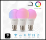 ENER-J Smart WiFi GLS LED Lamp E27, 9W, RGB+W+WW, Dimmable (Pack of 3) - Code SHA5308-3