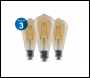 ENER-J Smart WiFi CCT Changing & Dimmable Amber Glass ST64 LED  Lamp E27 8.5W (Pack of 3) - Code SHA5310-3