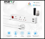 ENER-J 13A SMART Wi-Fi Power Strips with 3 Sockets & 4 USB - Code SHA5318