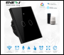 ENER-J Wifi Smart 2 Gang Touch Switch, No Neutral Needed, Black Body - Code SHA5337