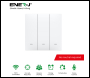 ENER-J 3 Gang Push Button Switch, Only Live Connection (with mini adapter), With RF + WiFi Control - Code SHA5353