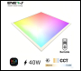 ENER-J 600*600mm Smart RGB+CCT Backlit Panels 40W with remote, APP & Voice Control - Code SHA5356