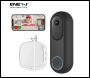 ENER-J 1080P Wired/Wireless Video Doorbell with 5200mah battery & USB Chime - Code SHA5357