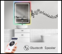 ENER-J LED Bathroom Mirror with Bluetooth Speaker & RGB Border, CCT & Dimmable Lighting, Anti-Fog, Touch Control, IP44 Waterproof, Concealed Heated Demister Smart Rectangular Shape Vanity Mirror for Makeup - Code SHA5365