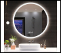 ENER-J Bathroom Mirror with LED Lights, RGB Backlit Mirror with CCT & Dimming RGB Borders with Bluetooth Speaker, Round Shape Diameter 70 cms - Code SHA5366