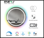 ENER-J Bathroom Mirror with LED Lights, RGB Backlit Mirror with CCT & Dimming RGB Borders with Bluetooth Speaker, Round Shape Diameter 70 cms - Code SHA5366