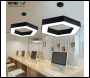 ENER-J Hollow Hexagon Pendant Lights D600*100*60mm 25W 6500K 45lm/W Black Body - Code T170