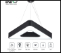 ENER-J 36W Hollow Triangle Pendant Light, Size: Diameter 80 cms, Lampshade height 5 cms - Code T176