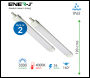 ENER-J Pack of 2 36W LED Triproof Batten Tube Lights, 120cms, 4000K, IP65 Waterproof, No UV and IR Radiation, Super Bright Tube Light - Code T195-2