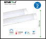 ENER-J Pack of 2 36W LED Triproof Batten Tube Lights, 120cms, 3000K, IP65 Waterproof, No UV and IR Radiation, Super Bright Tube Light for Kitchen, Living Room, Bathroom, Office, etc. - Code T199-2