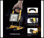 ENER-J 30W rechargeable led floodlight, 7.4V 2200mah, 3.5 to 4H, UK wall charger + car charger, 6000K+R B flash - Code T232