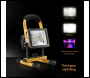 ENER-J 30W rechargeable led floodlight, 7.4V 2200mah, 3.5 to 4H, UK wall charger + car charger, 6000K+R B flash - Code T232
