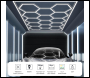 ENER-J 600W Car Showroom Lights with 14 Hexagon design with frame, CCT switchable through on-off switch - Code T304CCT