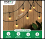ENER-J LED Filament Festoon String Light Kit 10.2m (inc 10x2W Filament LED Lamps) - Code T454