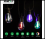 ENER-J Solar RGB+WW (2 Way) String Lights with Remote, 10 Meters, 10 lamps, IP44 - Code T475