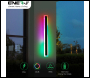 ENER-J 60 x 8 cms size Outdoor Acrylic Black Wall Lights, 12W Waterproof IP65 RGB - Code T486