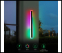 ENER-J 100 x 8 cms size Outdoor Acrylic Black Wall Lights, 18W Waterproof IP65 RGB - Code T487
