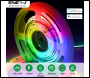 ENER-J Smart Plug & Play Digital RGB COB LED Strip Light Kit | 5 Metres | 576 LEDs/M | Tuya WiFi & Remote Control | Works with Alexa & Google Assistant - Code T498