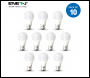 ENER-J LED Bulb- 10W GLS A60 LED Thermoplastic Lamp B22 6000K (PACK OF 10) - Code T501-10