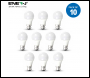 ENER-J LED Bulb- 10W GLS A60 LED Thermoplastic Lamp B22 4000K (PACK OF 10) - Code T502-10